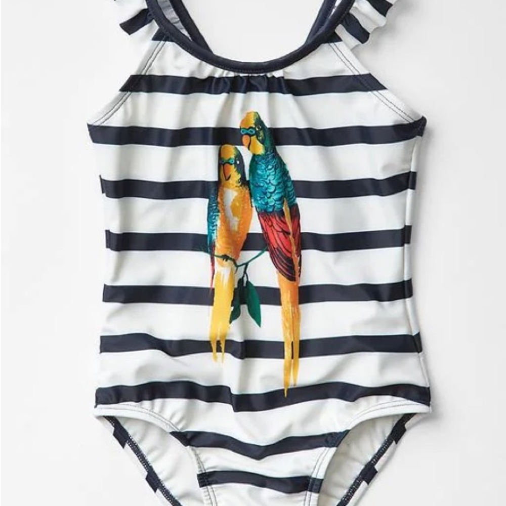 GAP Baby Toddler Parrot Bird Graphic swim one-piece 3T